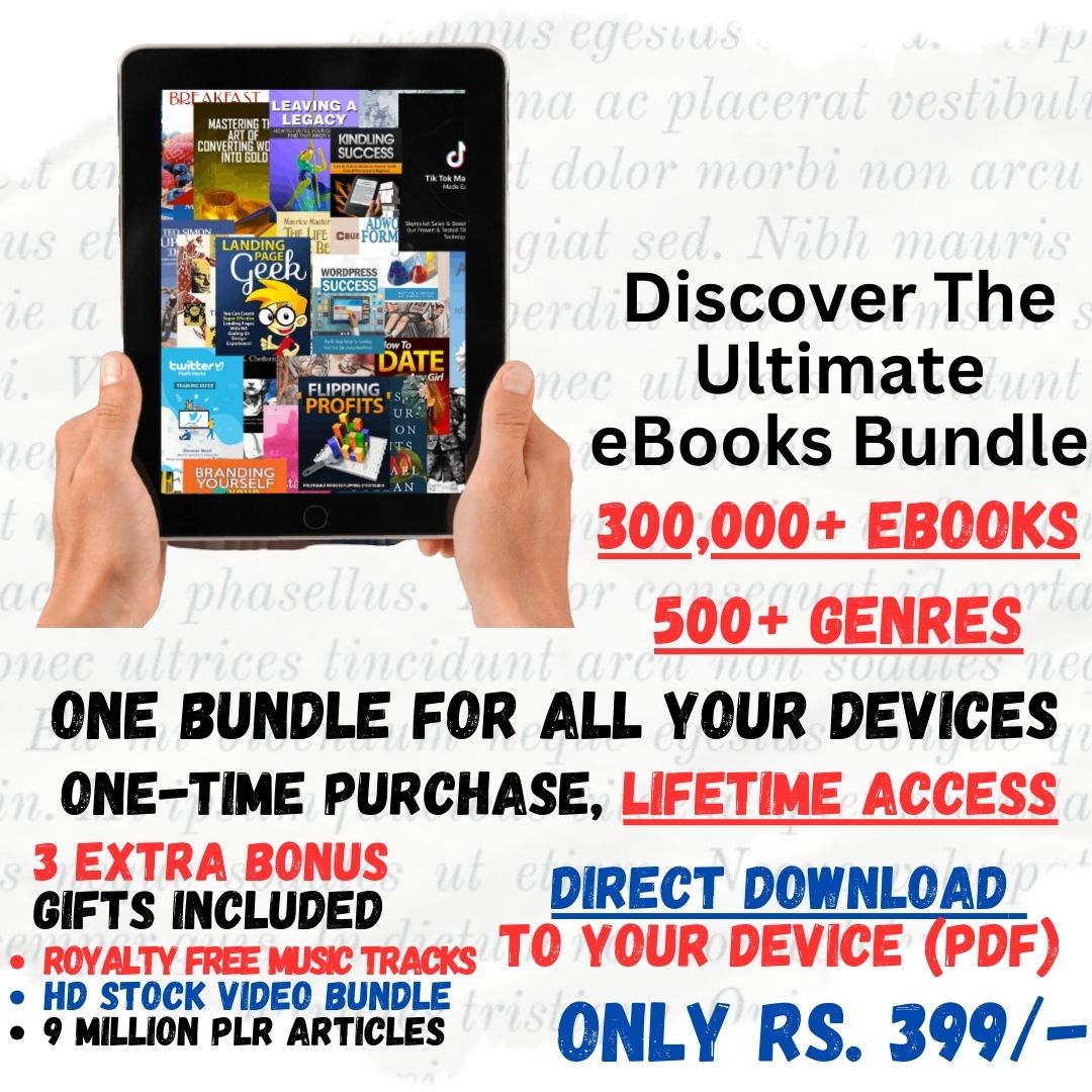 Discover The Ultimate eBooks Bundle 300,000+ eBooks 500+ Genres